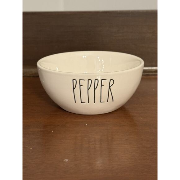 Rae Dunn Salt & Pepper dish cellars White Farmhouse Cottage Bowls - Picture 7 of 11